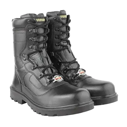 Liberty Warrior Combat Genuine Leather Military Men's Boots, High Ankle, Hard Toe, High Top Lace Up Boots, Black, Sizes-5UK-11UK